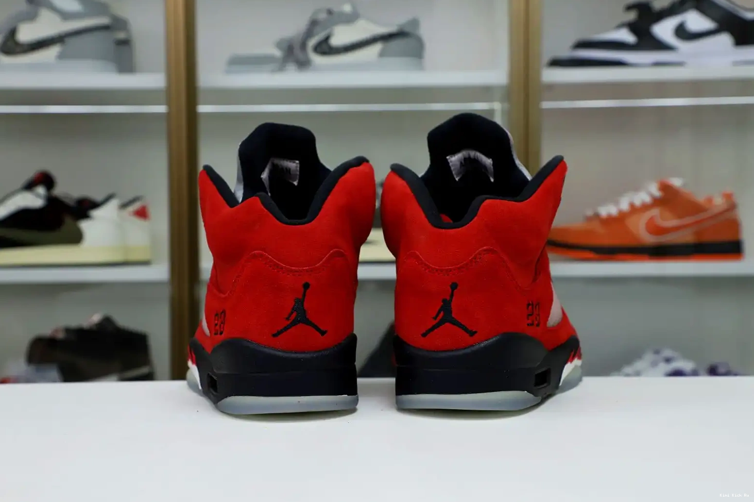 RETRO JORDAN Kimikick RAGING BULL RED 5 SUEDE AIR 0417